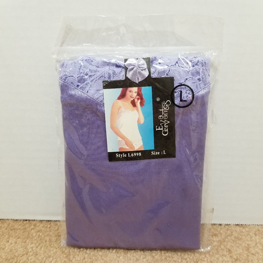 Eva Cervantes top Large NWT cami floral lace trim Y2K lingerie VINTAGE Y2K